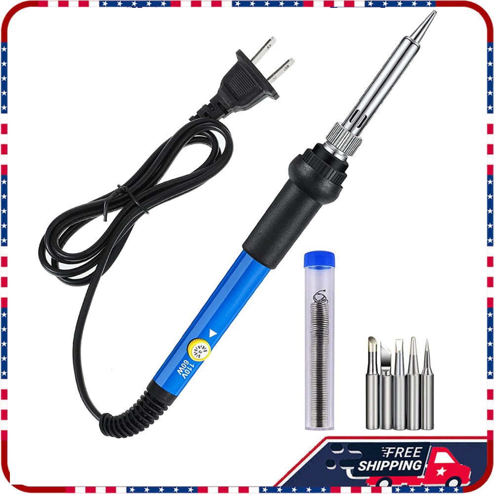 Soldering Iron Electric Gun Adjustable Temperature 60W Welding Solder Wire New