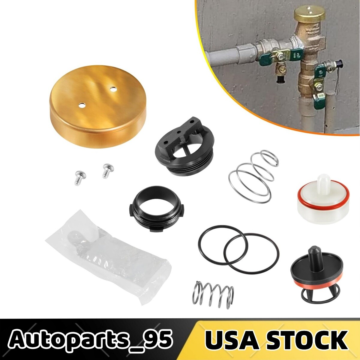 887727 RK 800M4 T 1/2 &3/4 In Pressure Vacuum Breaker Total Repair Kit For Watts