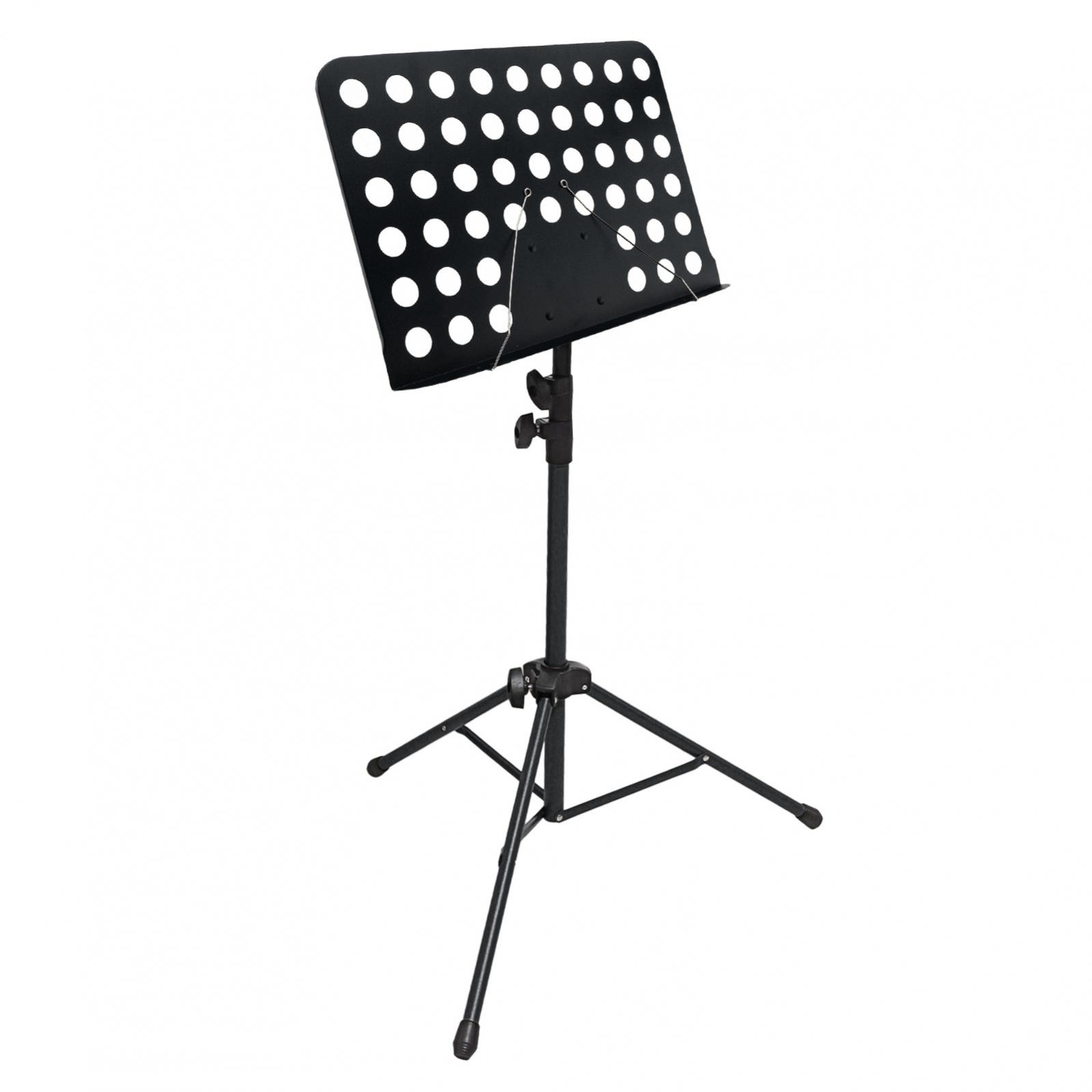Black Foldable Height Adjustable Music Stand, 31.5-55.9 in, 360° Rotation