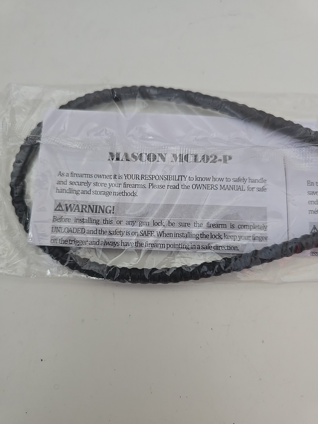 Mason MCL02-P Firearm Bolt Lock