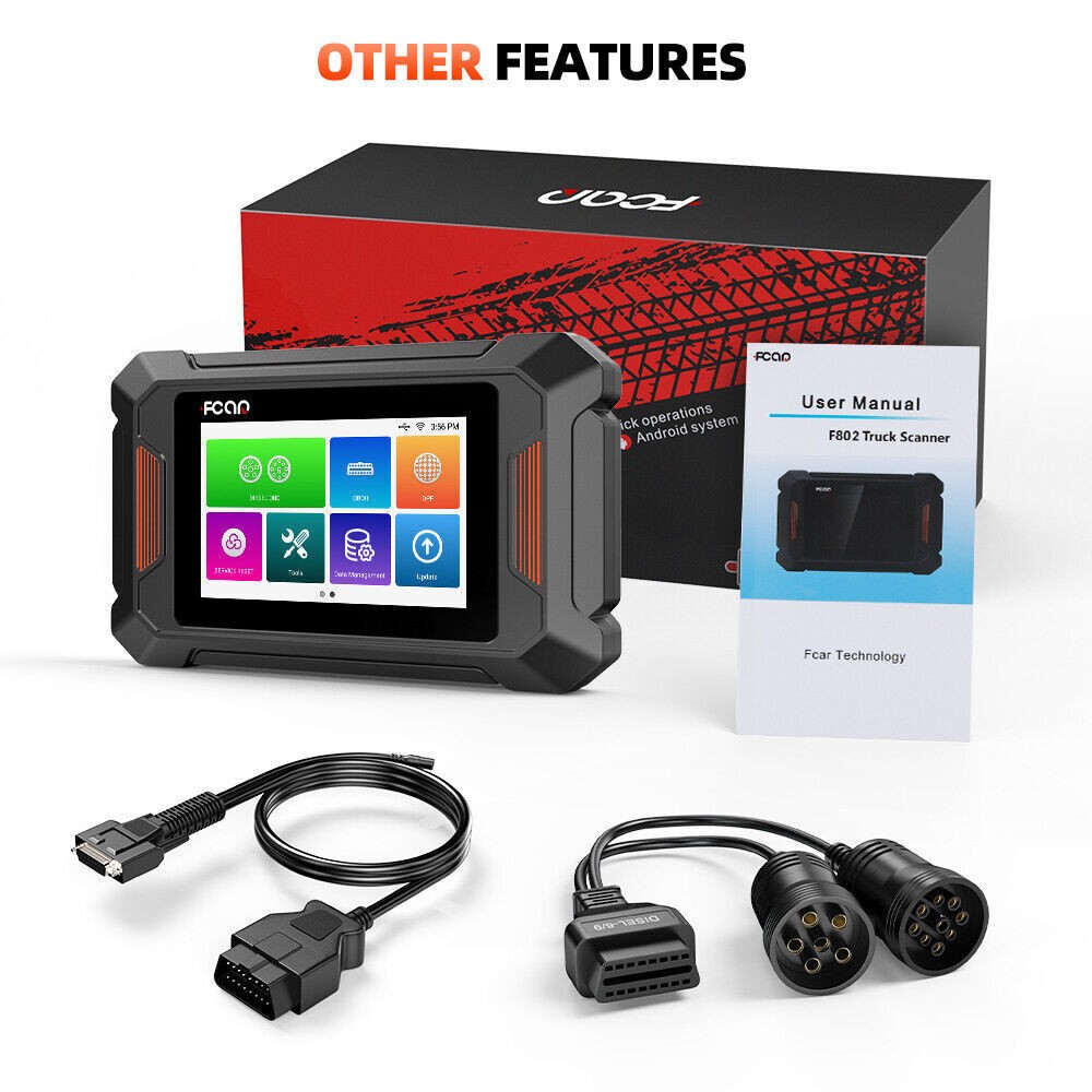 FCAR F802 Plus OBD2 Scanner Heavy Duty Truck DPF Regen & Code Reading
