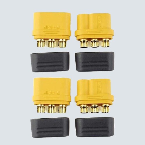 2 Pair MR60 Connector Plug Female Male 3.5 Bullet Power Plugs with Shell