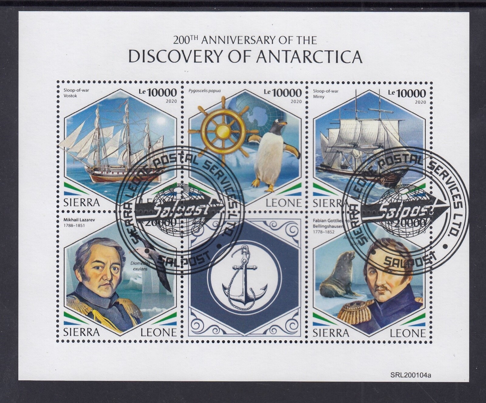 2020 200th Anniversary of the Discovery of Antarctica, CTO Mini Sheet