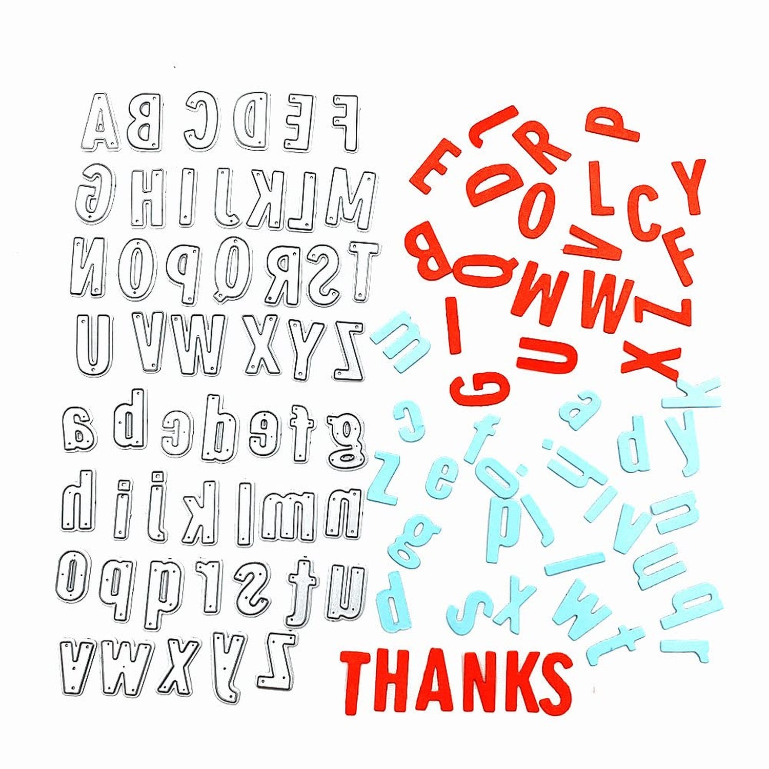 Metal Capital 26 Letters Die Cuts Lowercase 26 Alphabet Cutting Dies Embossin...