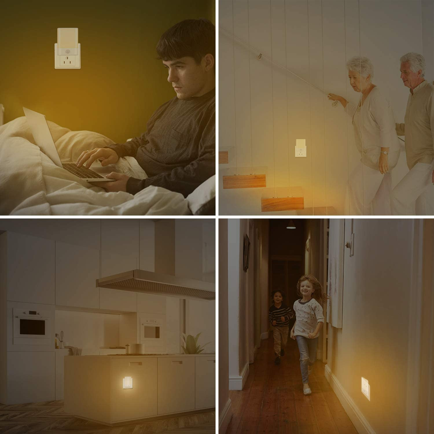 LED Night Light Plug In, Motion Sensor Night Light with Adjustable Brightness 3