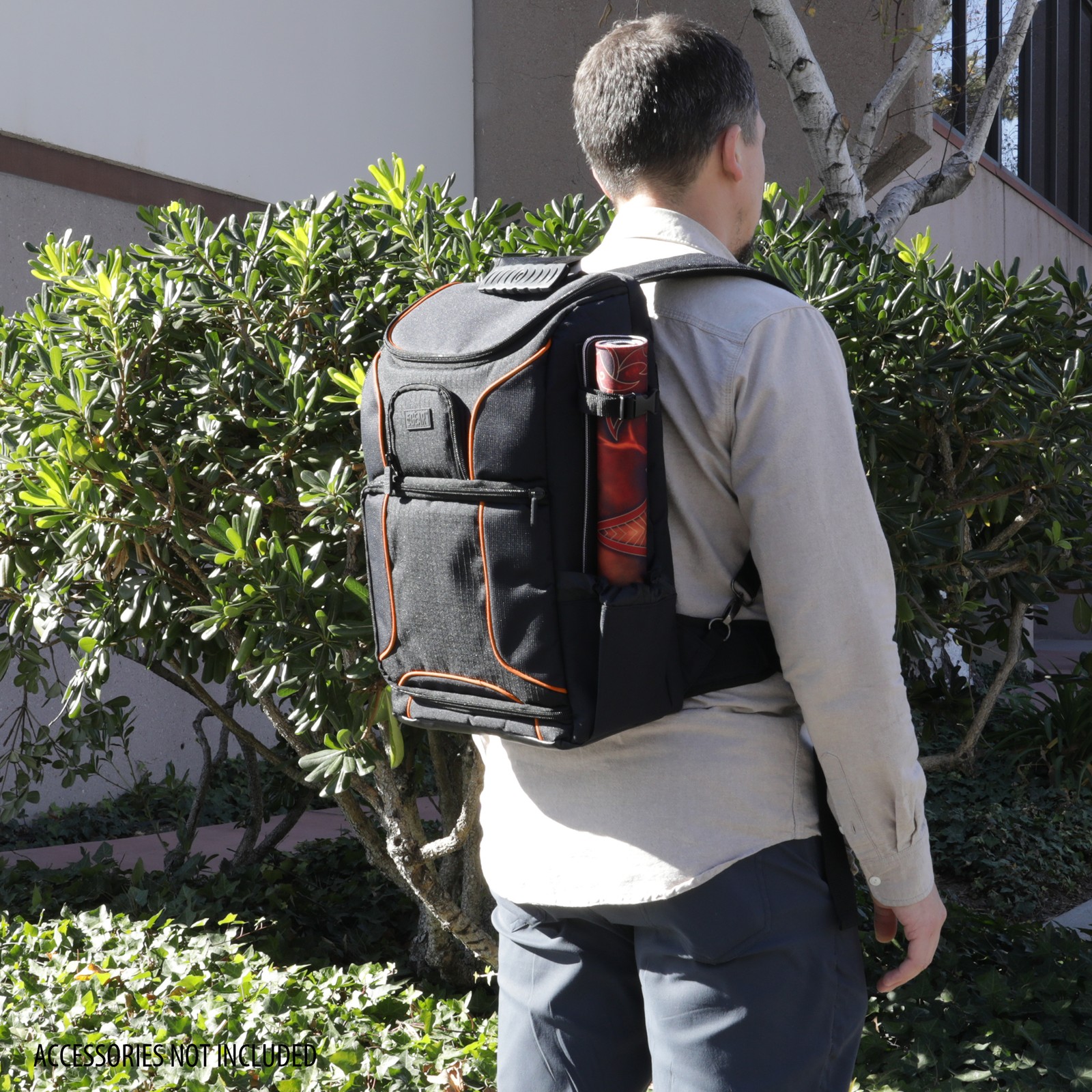 USA Gear Magic the Gathering Backpack with Customizable Interior (Orange)