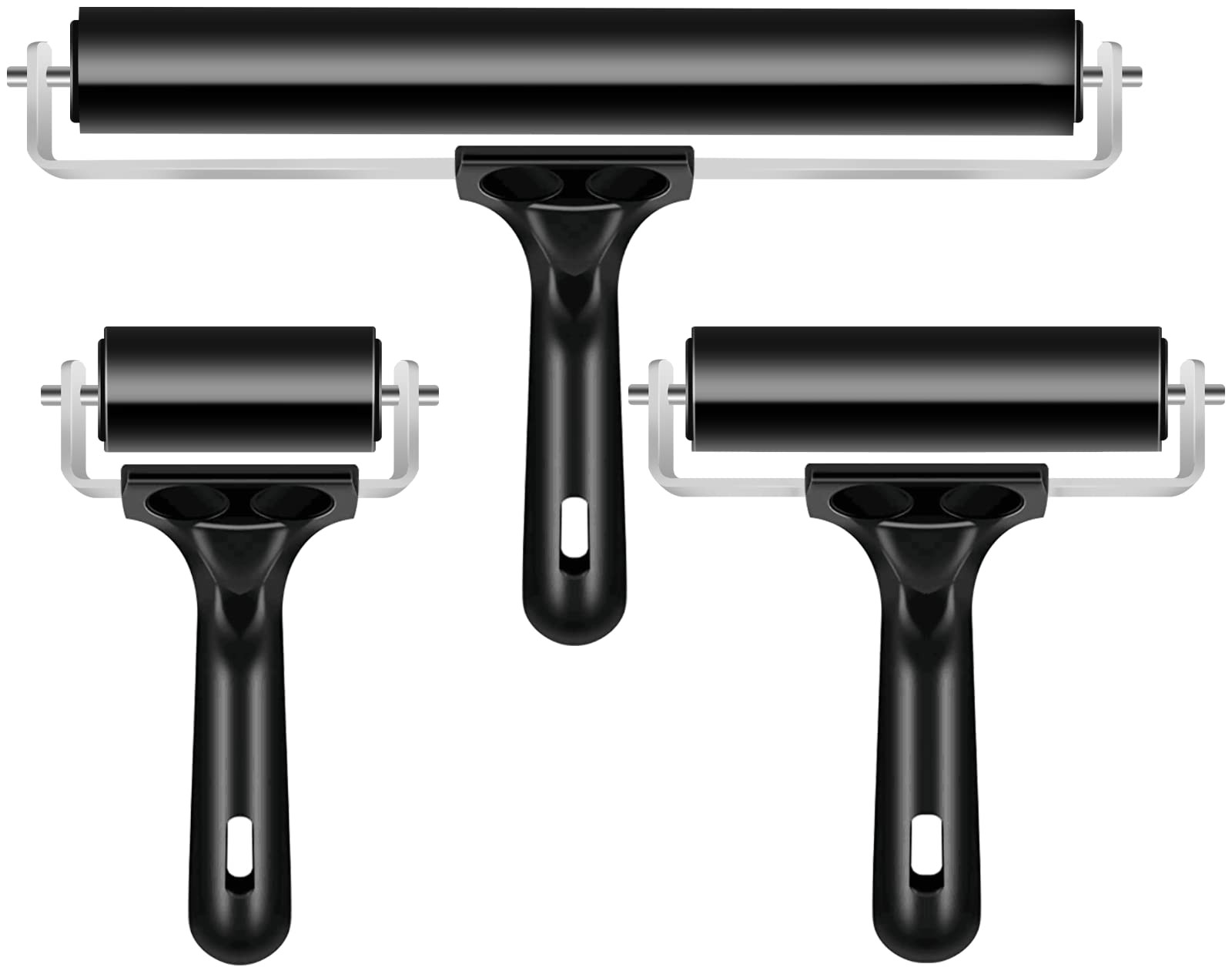 3 Pack Brayer Rollers for Crafting Vinyl Rubber Roller Brayers | Printmaking ...