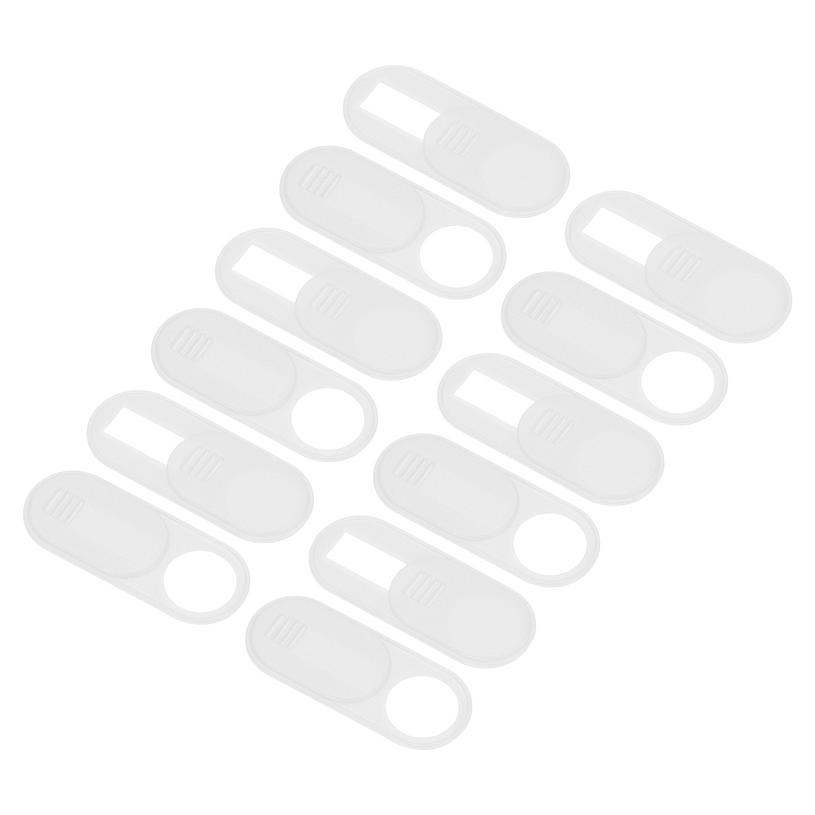 12Pcs 1.1" x 0.43" Computer Camera Cover Slide Thin Camera Blocker, White