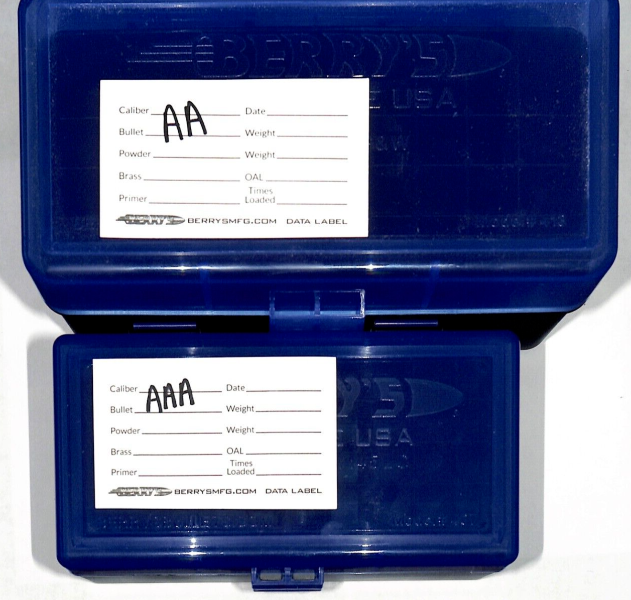 AA & AAA Battery Plastic Storage Containers HOLDS 50 BATTERIES EACH (BLUE)