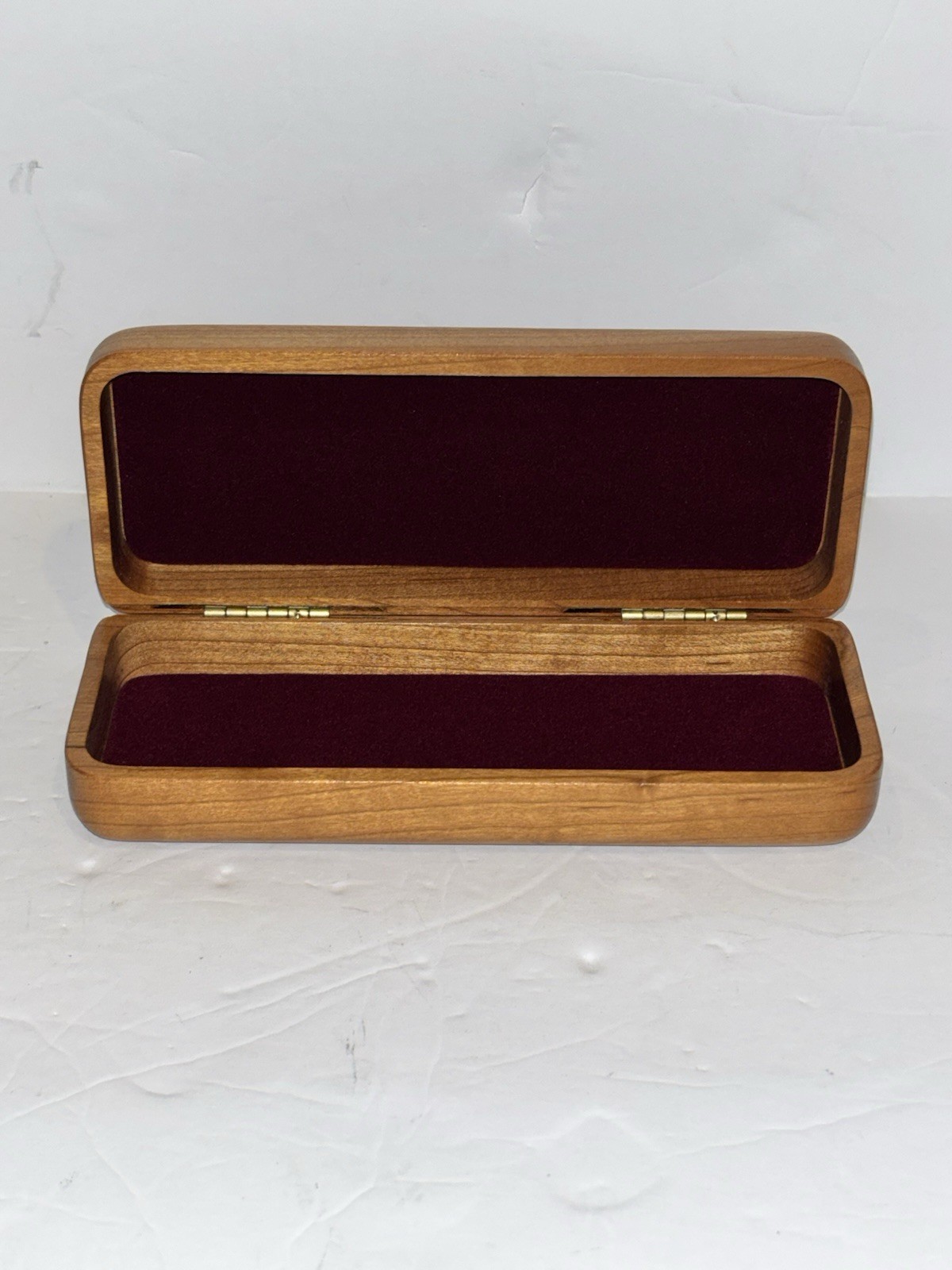 Wooden Cherry Etched Floral Box