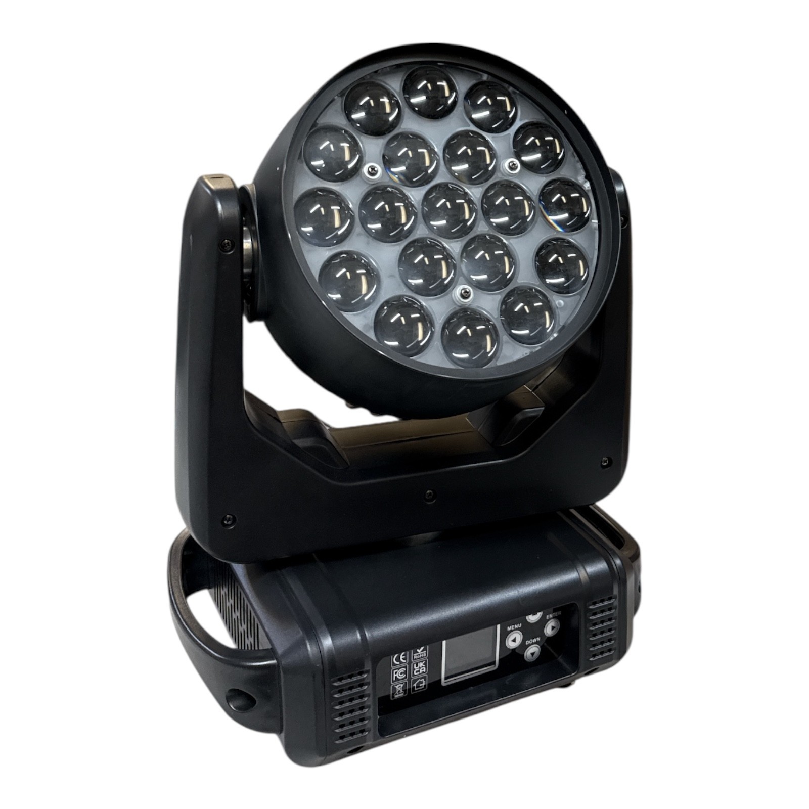 DMX 19x15W RGBW 4-in-1 LED Wash Zoom Moving Head Beam Light DJ Party Stage Light