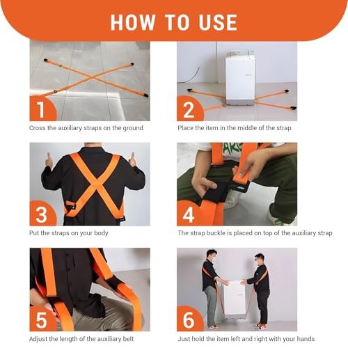 Moving Straps Lifting (Padding)- one Person 2-Person Lifting and Moving