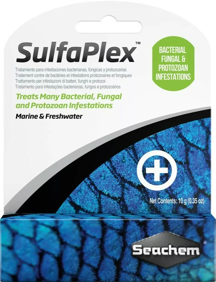 Seachem Sulfaplex Bacterial Fungal Fish Medication 10 Gm