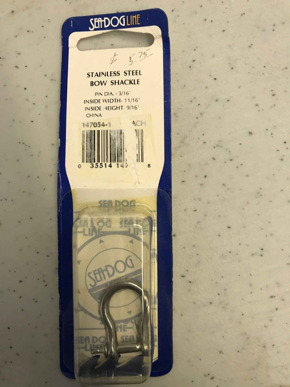 Seadog 3/16" Stainless Steel Bow Shackle 147054-1