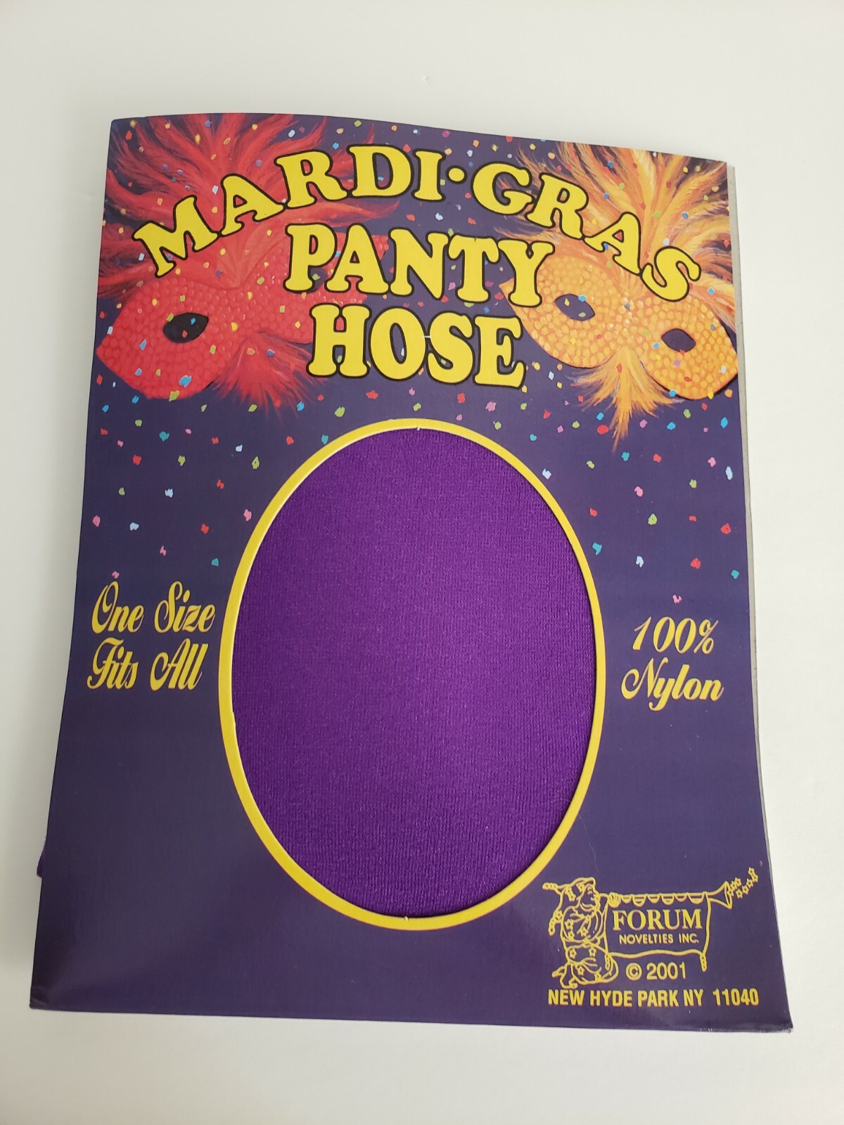 Mardi Gras Pantyhose 100% Nylon Purple Green Halloween New Theatre Dance Cosplay