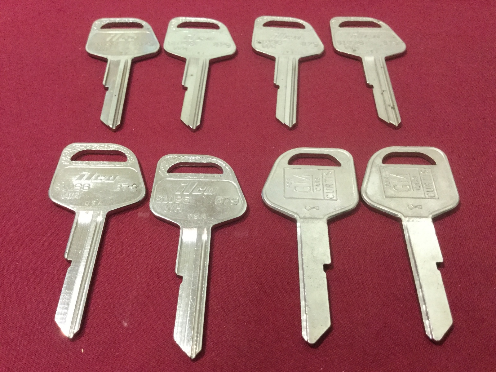 GM by Curtis & Ilco B79 Key Blanks, Set of 8 - Locksmith