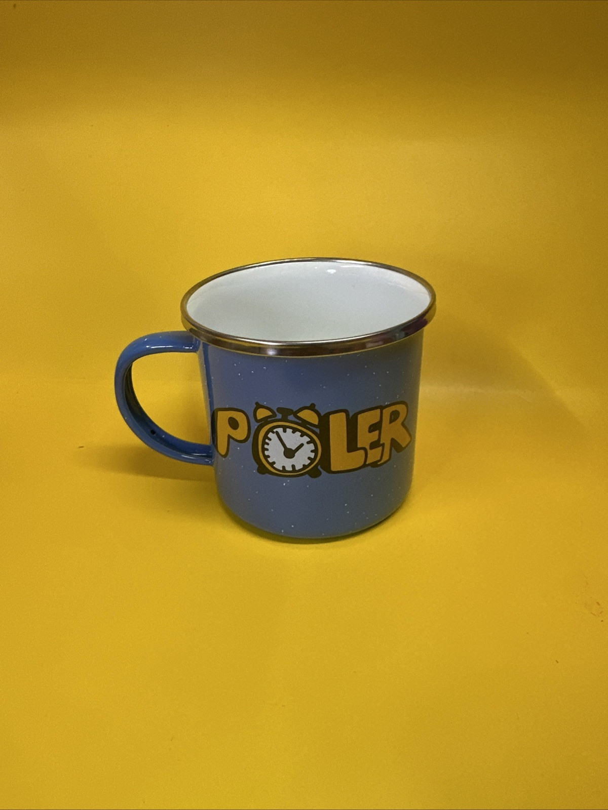 Poler Camp Mug Camp Cup Blue Enamel Outdoor Dining Kitchen Drinking Cup Durable