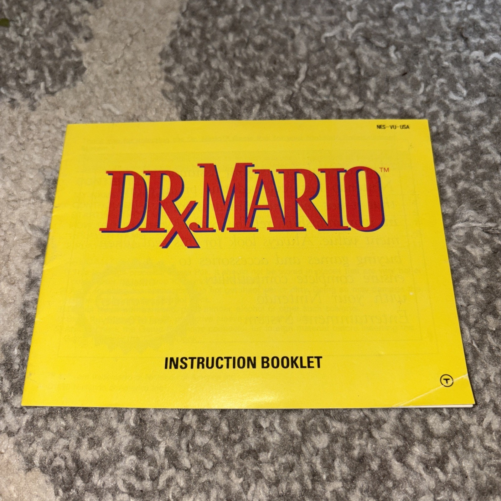 Vintage 1990 Dr Mario Nintendo Instruction Booklet