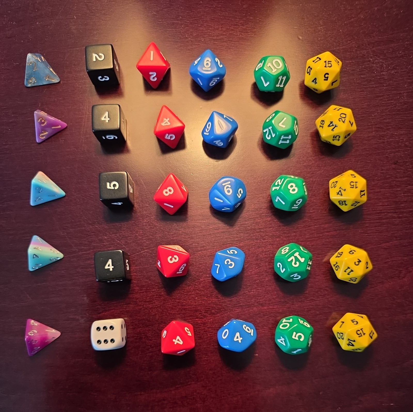 Advanced Dungeons & Dragons Role Playing Polyhedral Dice Set Vintage Colors Die