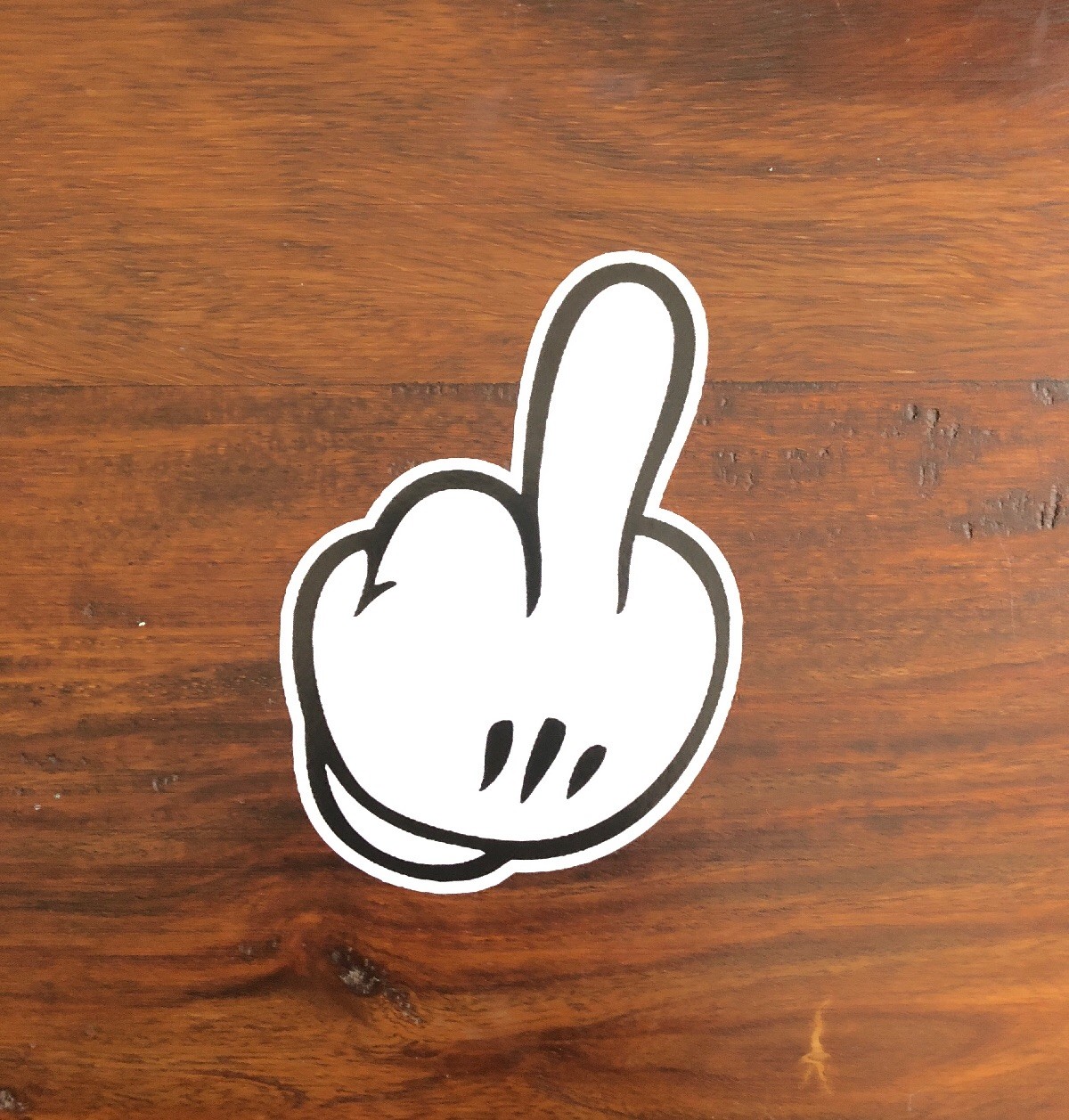 middlefinger sticker - Mickey Mouse Sticker