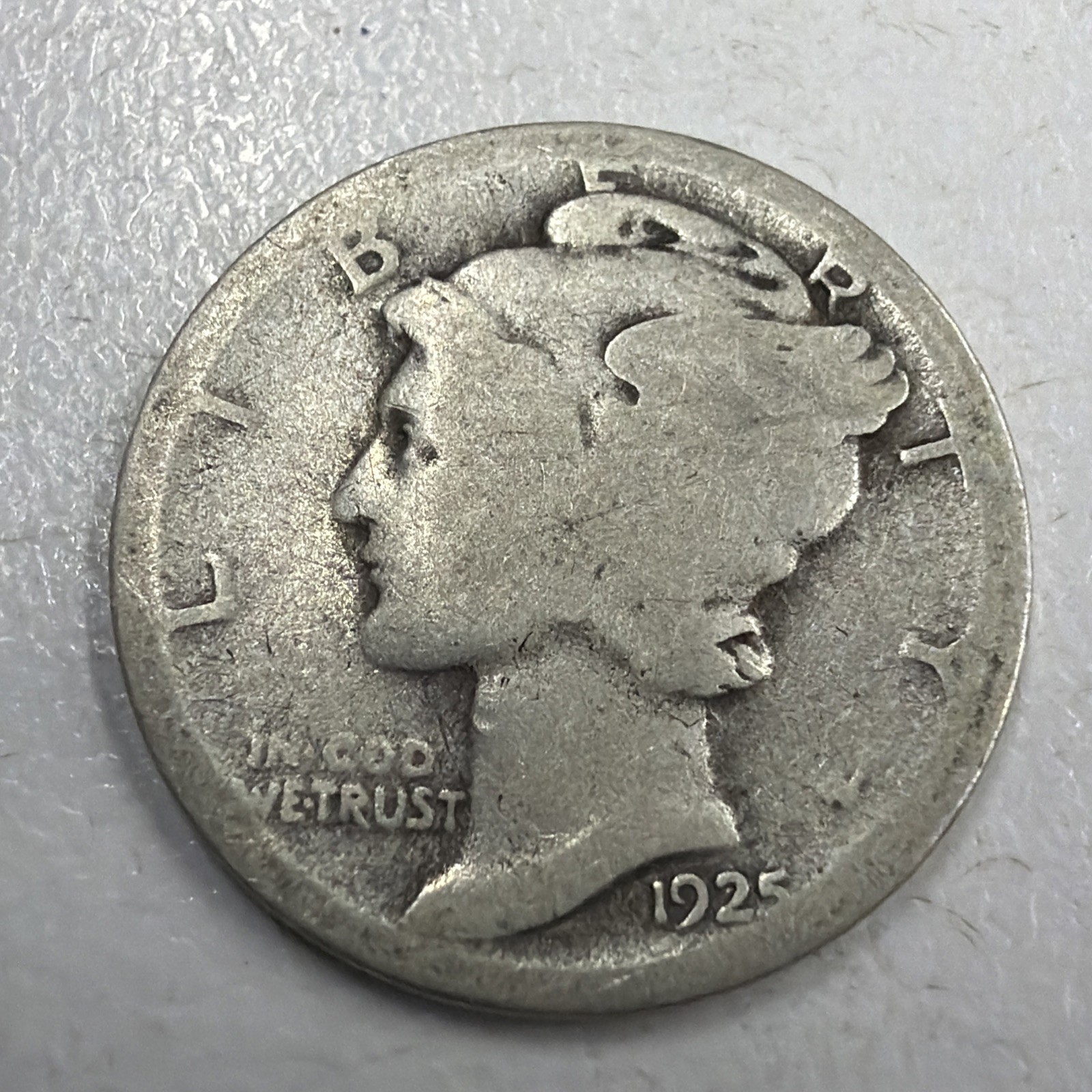 1925 Mercury Dime - Actual Silver Coin   Same Day Shipping