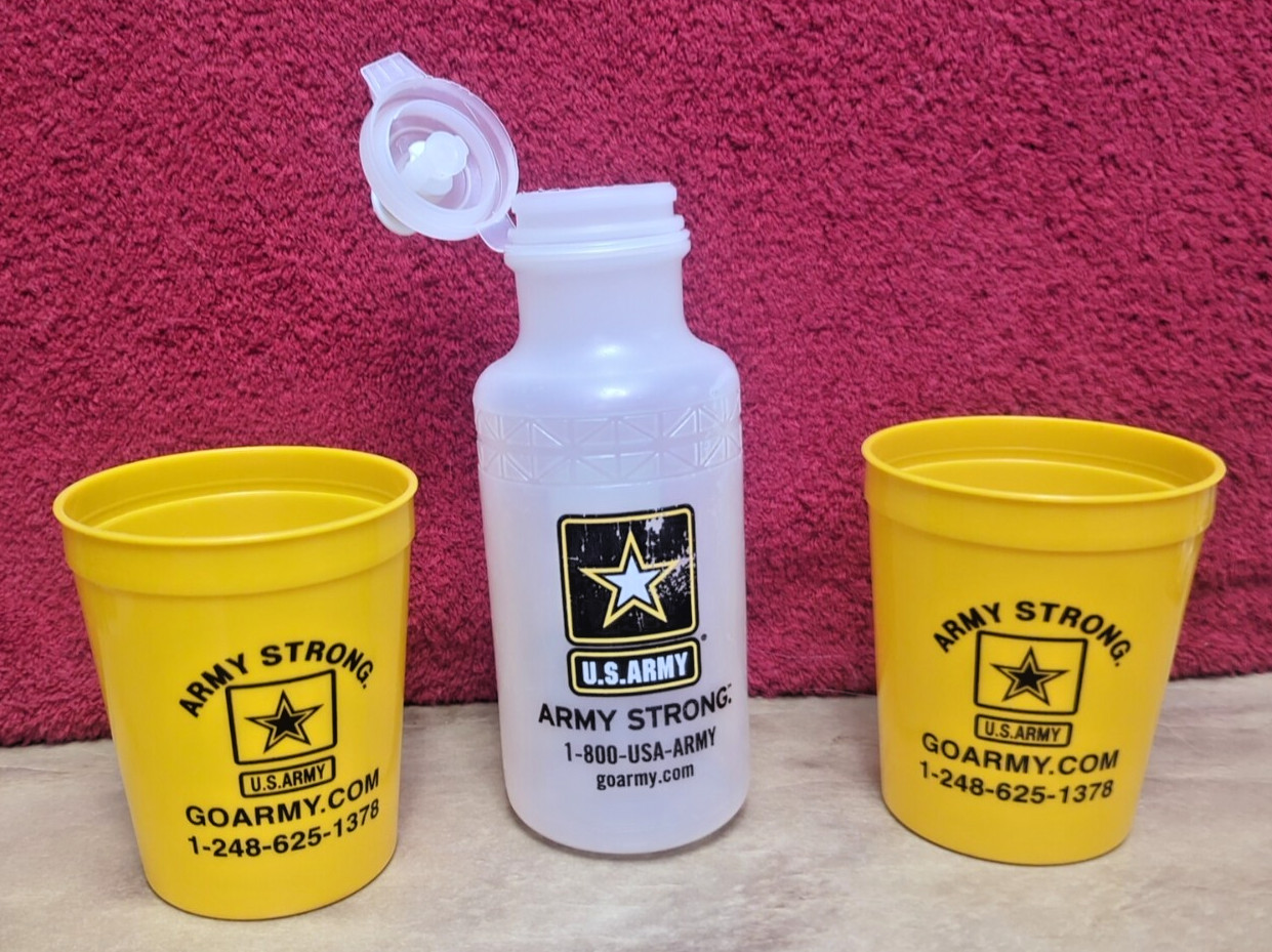 Army Strong U.S. Army Plastic Cup - Lot of 3