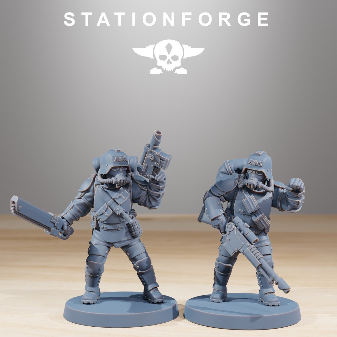 Grim Guard Ironclads Grimdark 3D Printed Miniatures Station Forge 16k