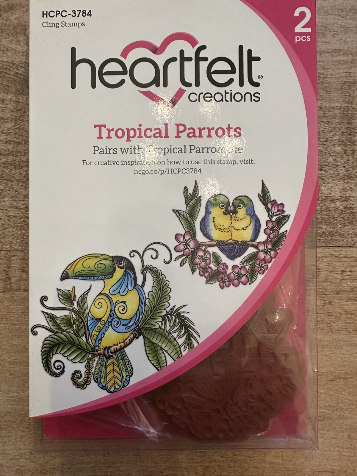 Heartfelt Creations “Tropical Parrots” 🦜 Cling Stamp Bundle Die Cuts HCPC-3784