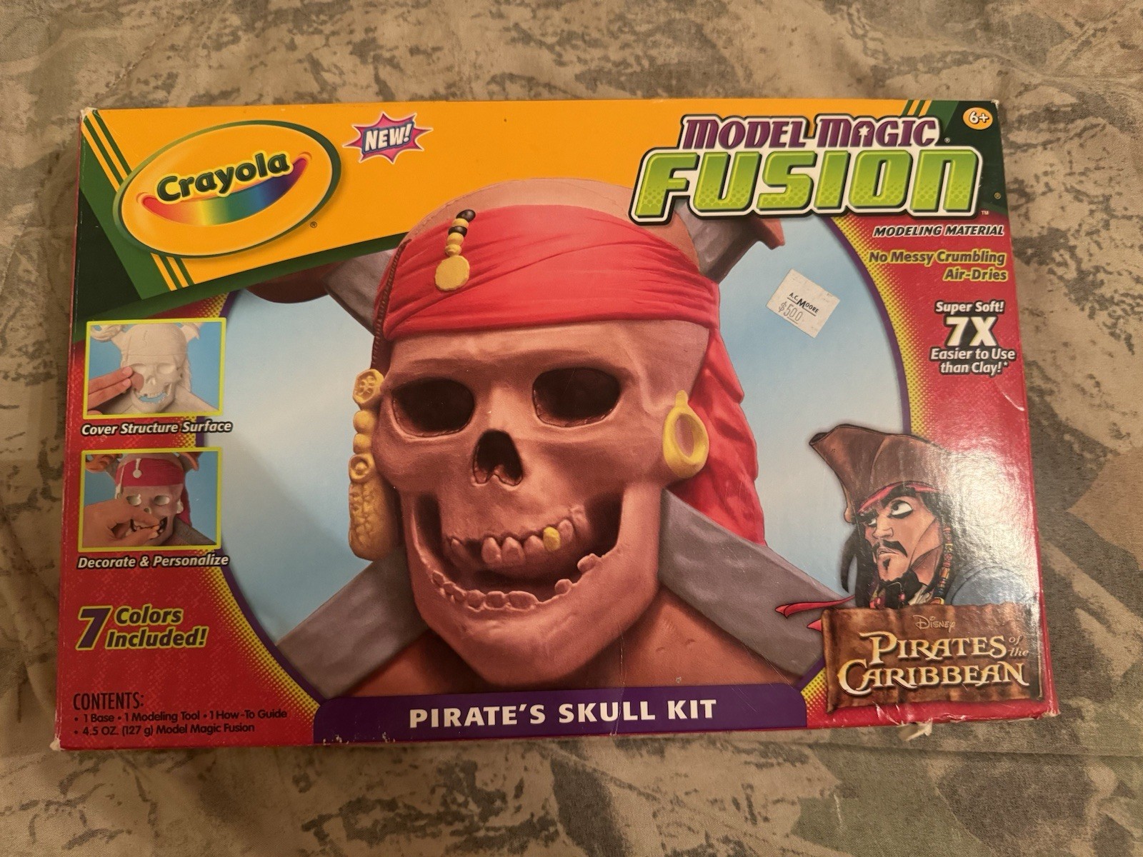 Crayola Model Magic Fusion Pirate’s Skull Clay Kit, No Modeling Tool, New OB