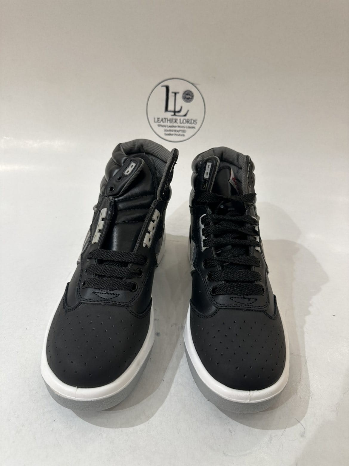 Servis Cheetah High Top Trainers Black & Grey Shoes Afghani Tali Style OG
