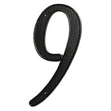 Deltana RNZ4-9 Black 4" Zinc Die-Cast Residential Number 9