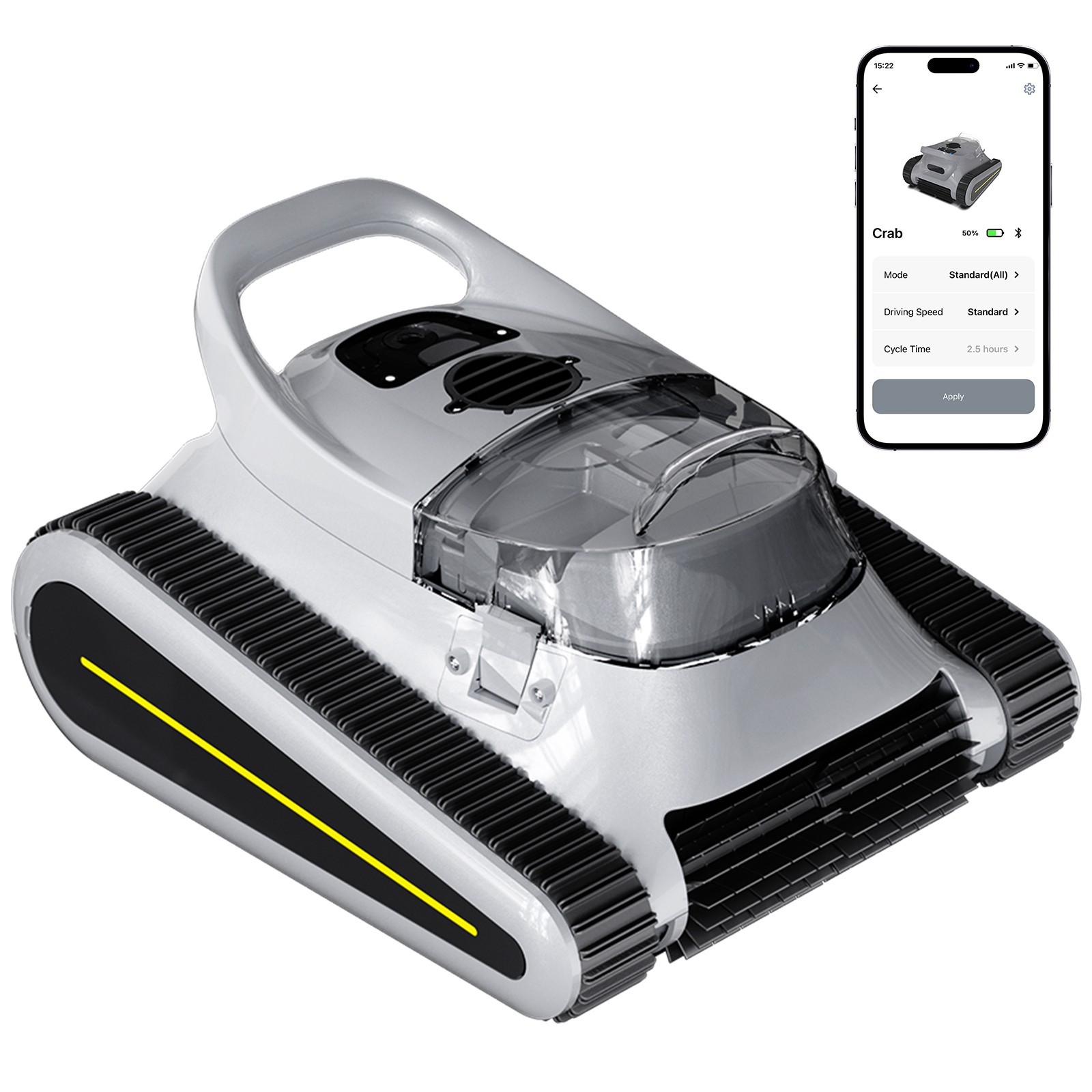 Seauto Cordless Robotic Pool Cleaner Wall Climbing App Support And Accessories