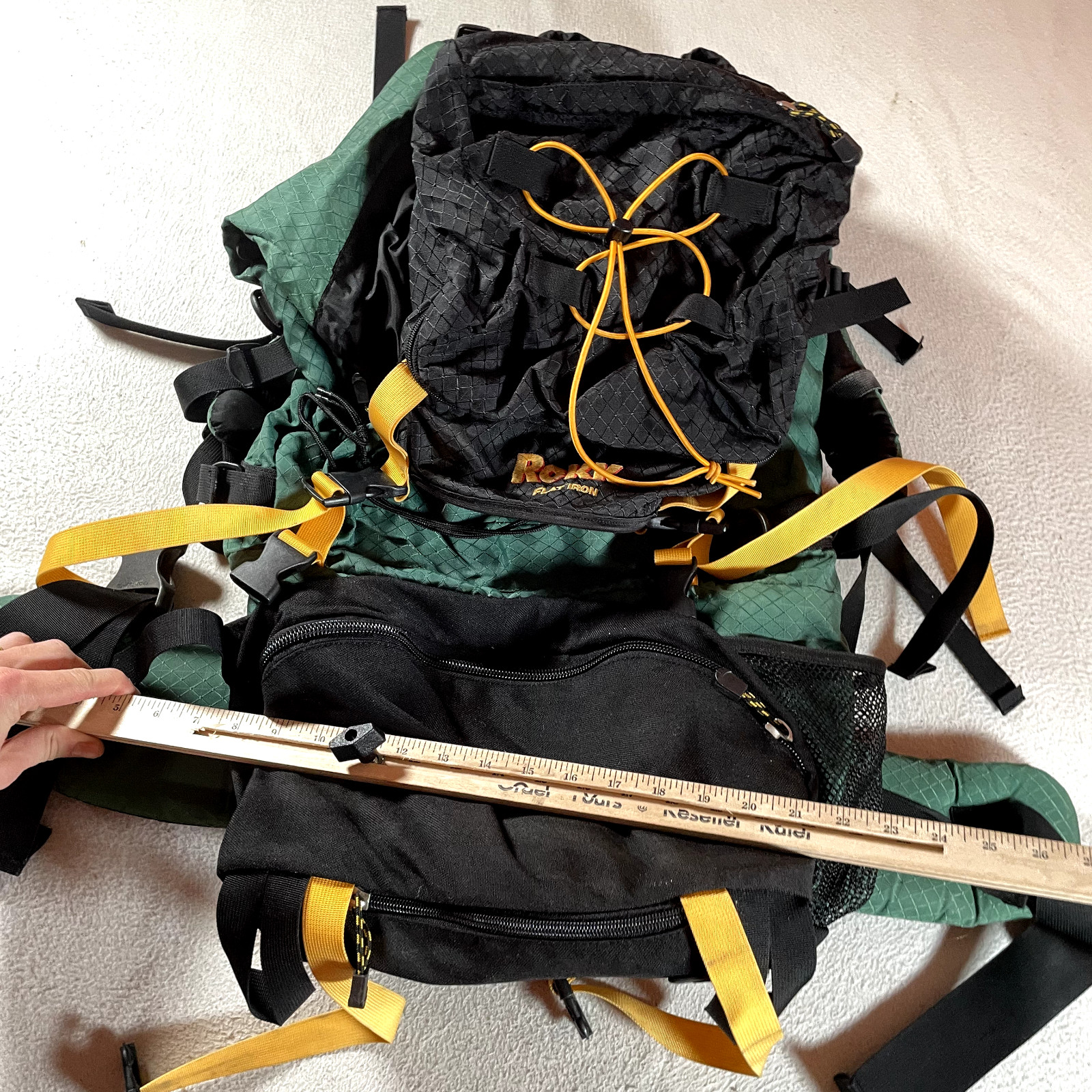 Rokk Hiking Backpack Outdoor Trail Guide Camp Fish Hunt Distressed Inside