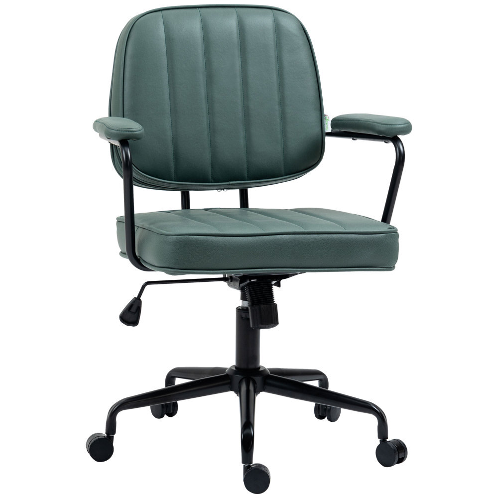 Home Office Chair with Adjustable Height and Tilt and Back Support Green