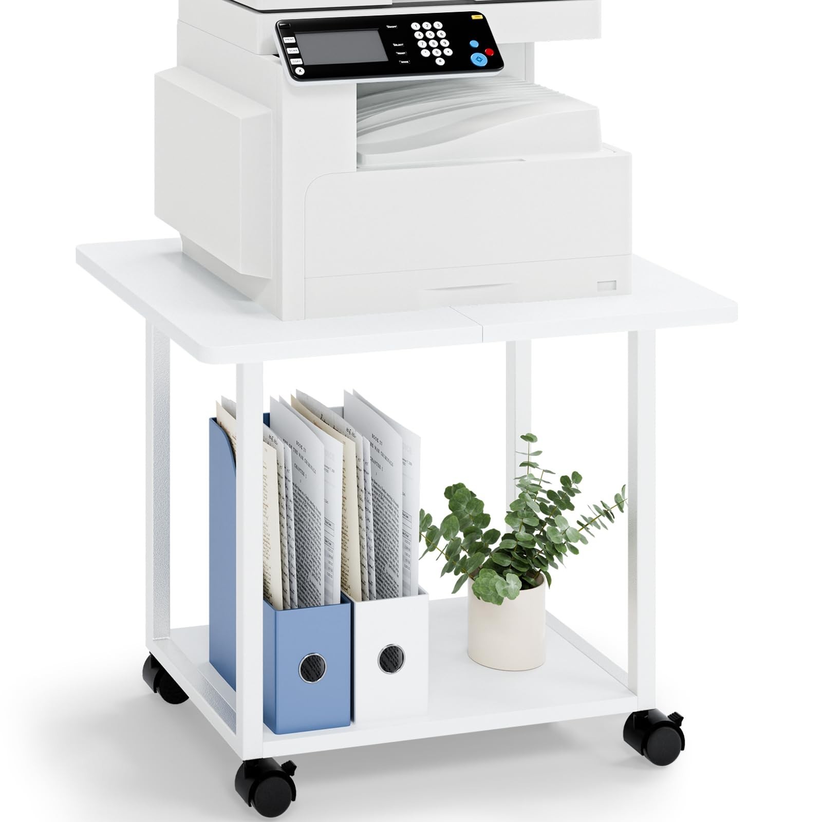 MARTY 22"x15.75" Large Under Desk Printer Stand with Storage Shelf ... Fast Ship