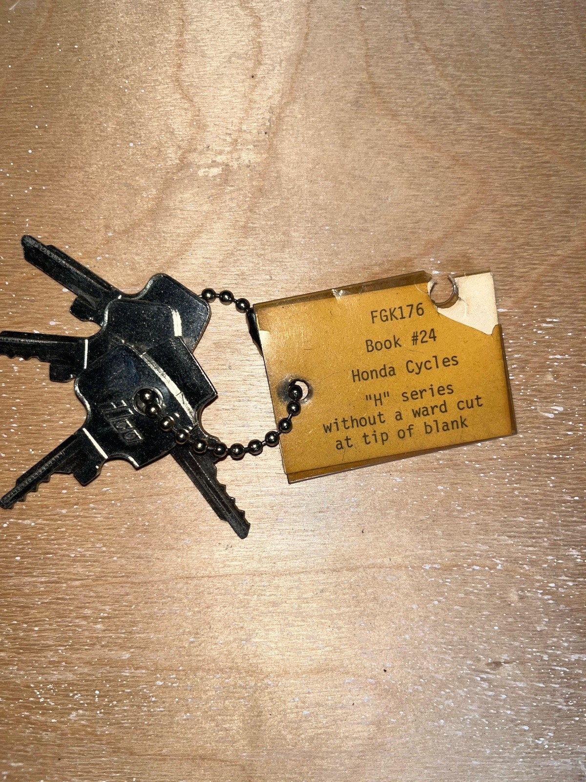 Vintage Honda Cycle Space And Depth Key H Series No Ward