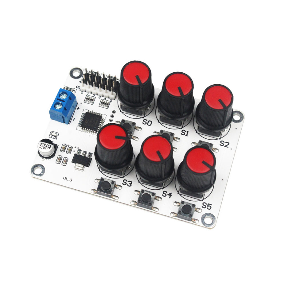 DC 5V-8.4V 6-way Knob Servo Controller Control Board Robot Arm Manipulator New