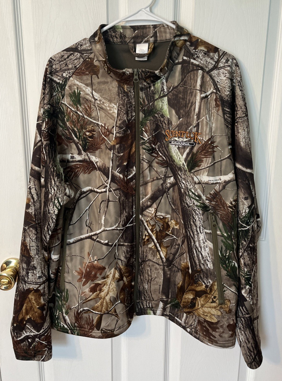 Scentlok Savanna Full Zip Camo Jacket Men XL 2 Pockets Realtree Outdoors Hunting