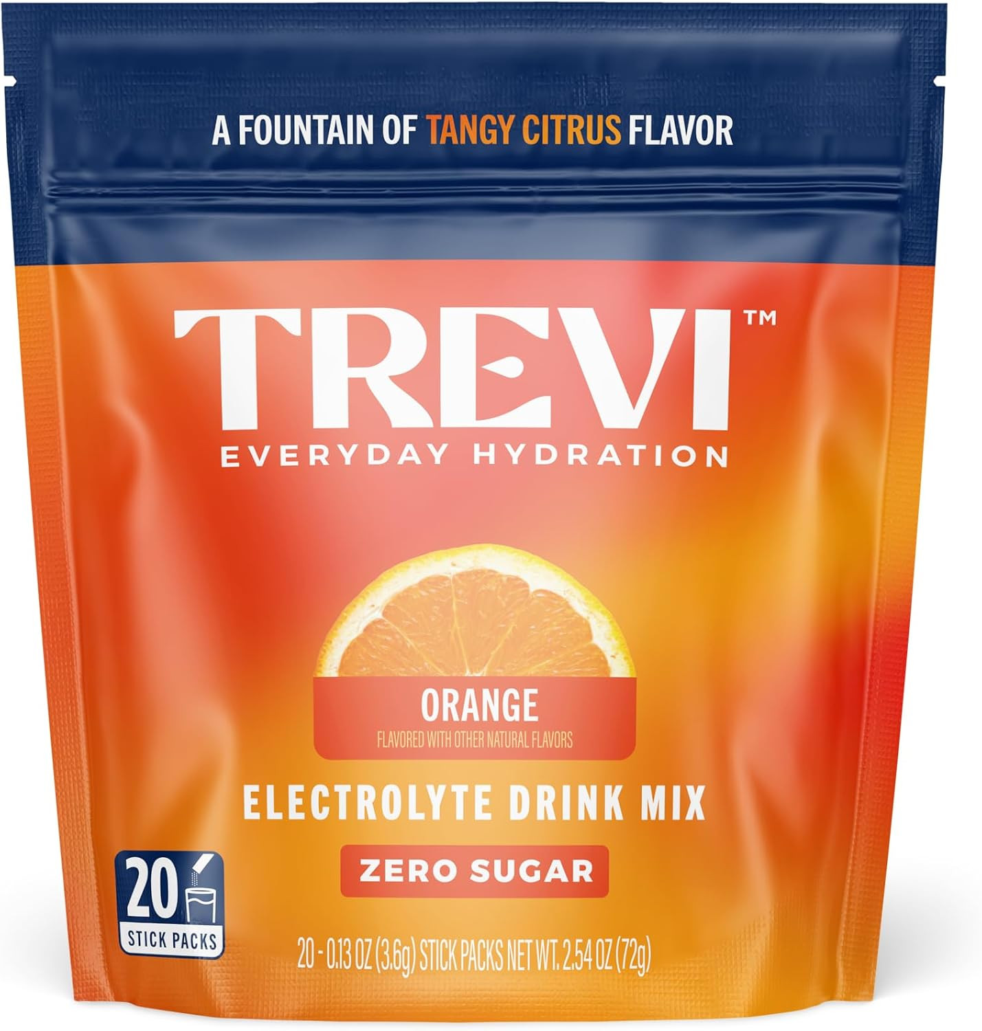 Electrolytes Powder Packets, Sugar Free Hydration, Orange 20 Pack | Essential Da