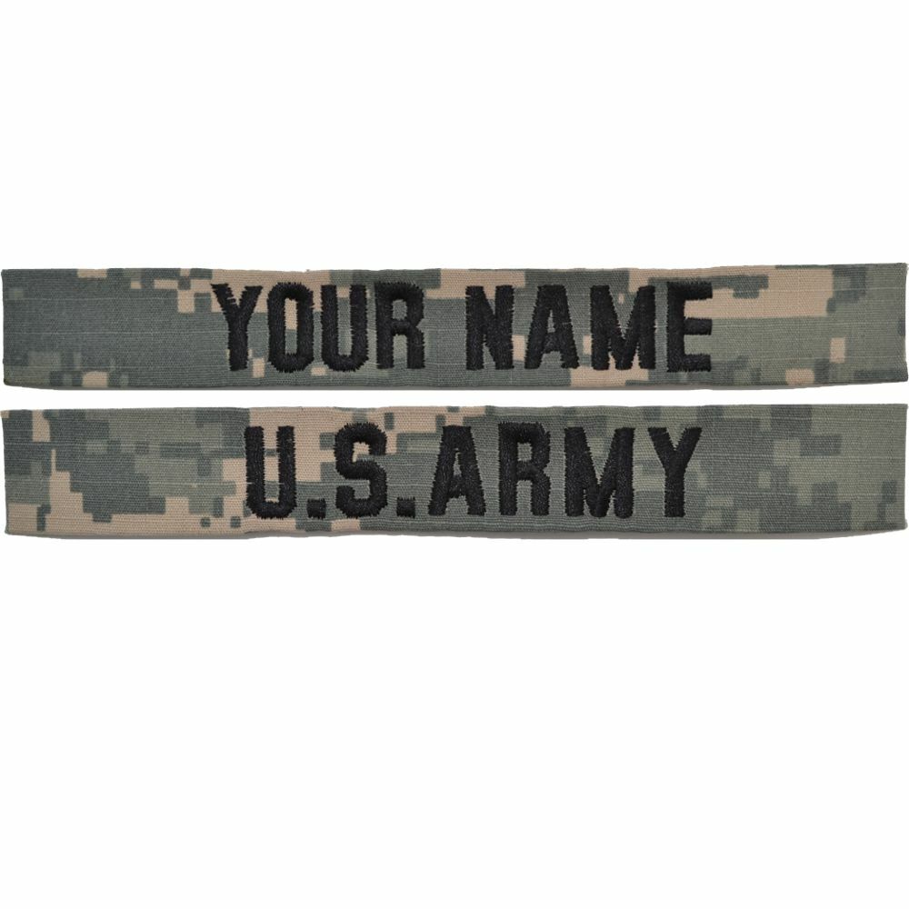 2 Piece Custom Name Tape Set - SEW ON - ACU