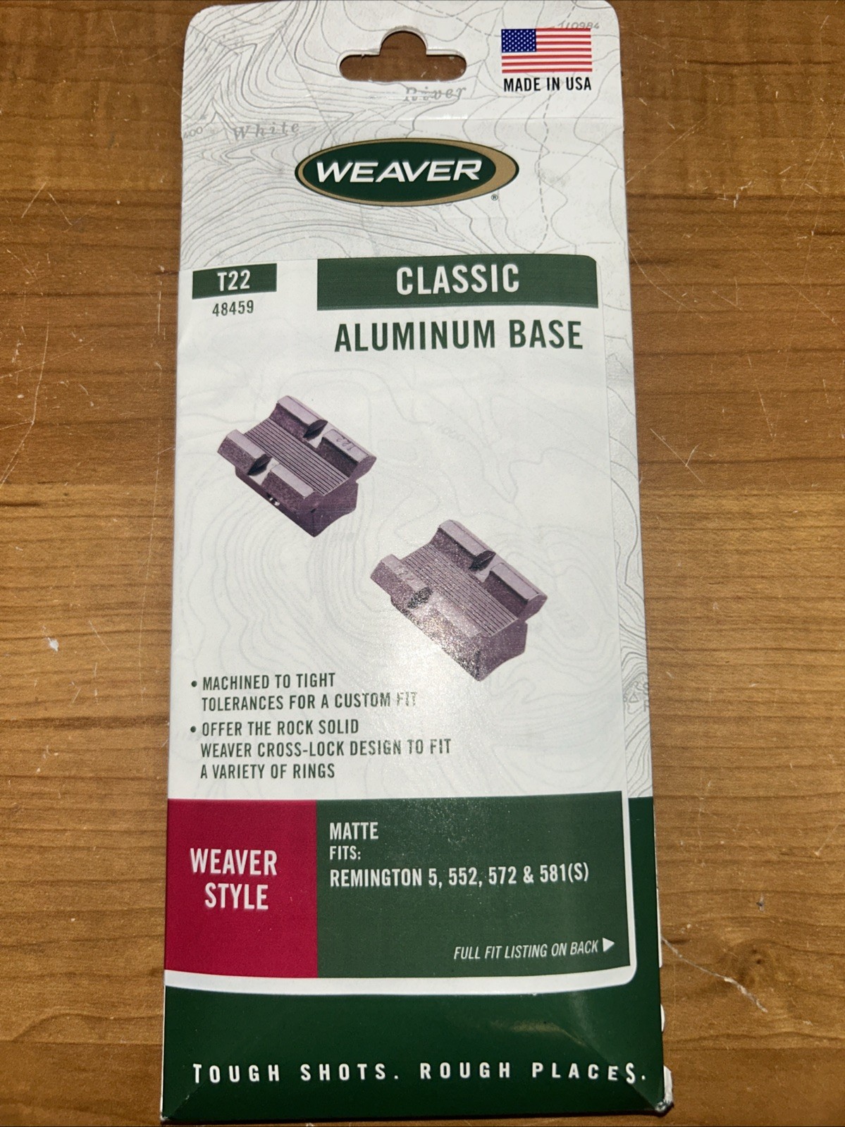 Weaver WEAVER DETACHABLE BASE TO-22 3/8" DOVETAIL 48459