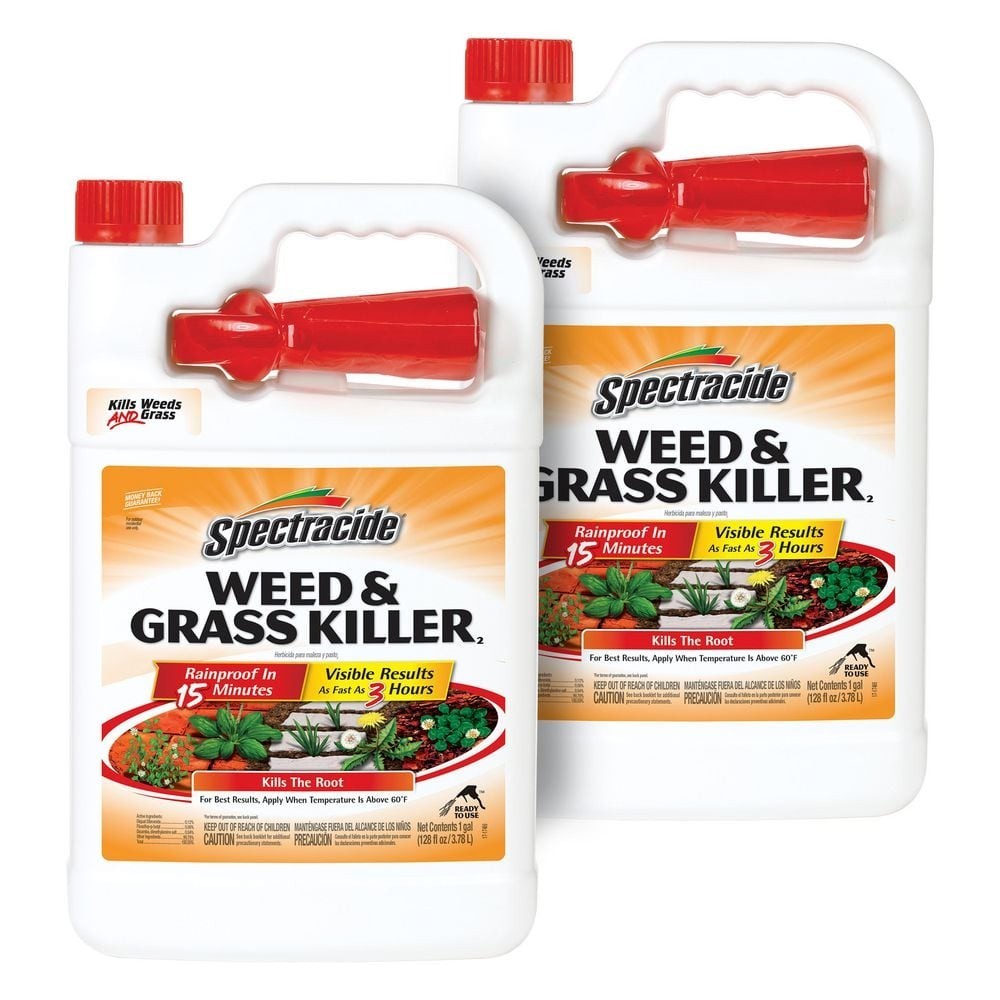 2 Pack Spectracide Weed and Grass Killer 128 Oz Sprayer Ready-to-use 1 Gallon