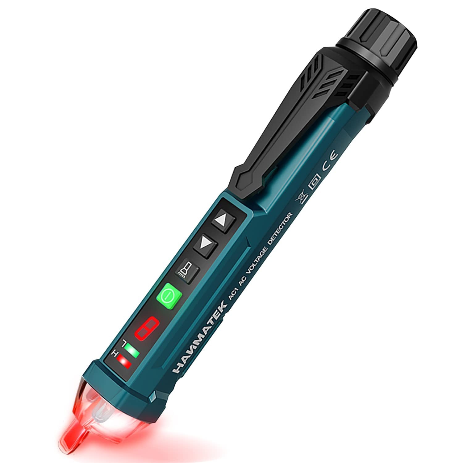 Digital Non-Contact Voltage Tester with Adjustable Range & Night Light Function