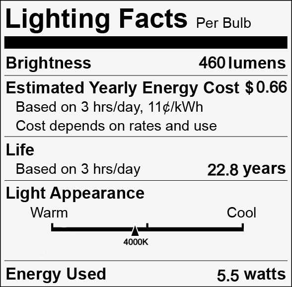(case of 6) GE 35542 - Ge LED MR16 GU5.3 Dimmable Flood Light, 6 watt, 460