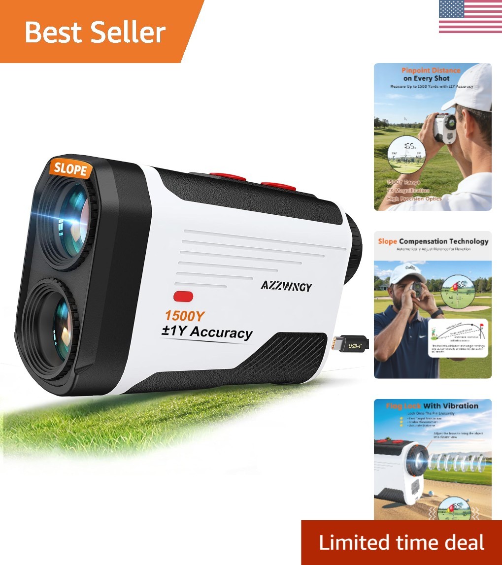 Multi-Mode Golf & Hunting Rangefinder - 1500 Yards, Slope Adjusted, Waterproof