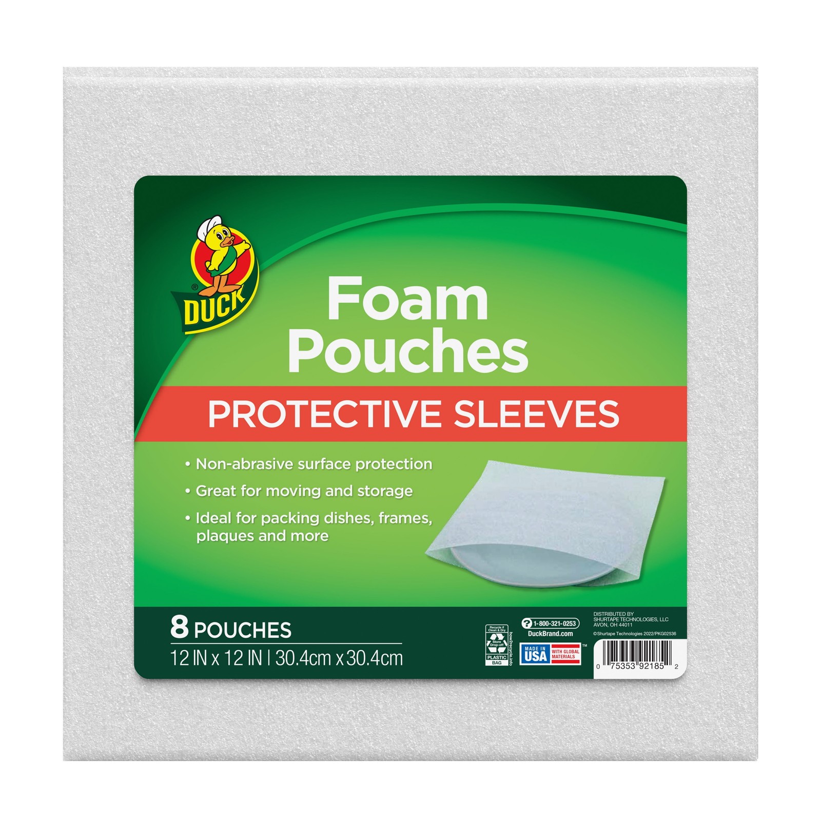 White Foam Pouches 12x12 Inch 8 Pack Cushioning Insulation Packaging