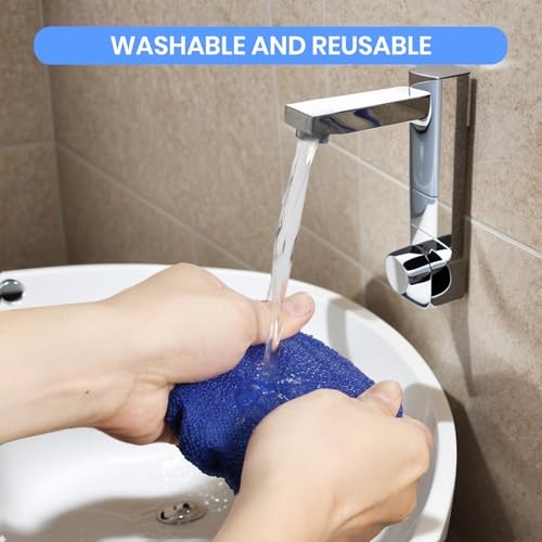 6PCS Windshield Cleaning Tool Car Window Cleaner with 5 Reusable and blue