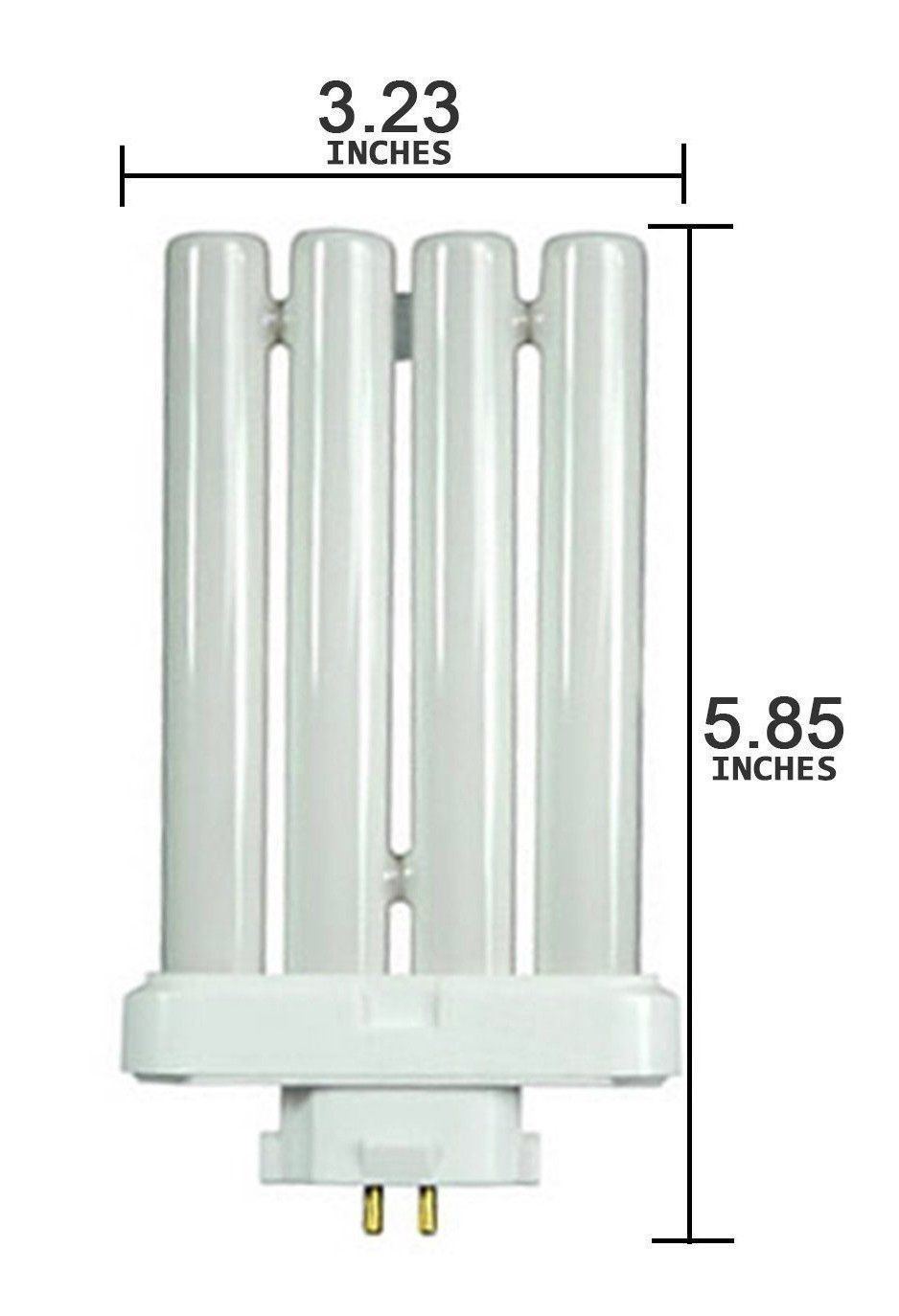 4 Pins Quad Tube Compact Fluorescent Daylight Light Bulb Lamp 6500K 27Watt