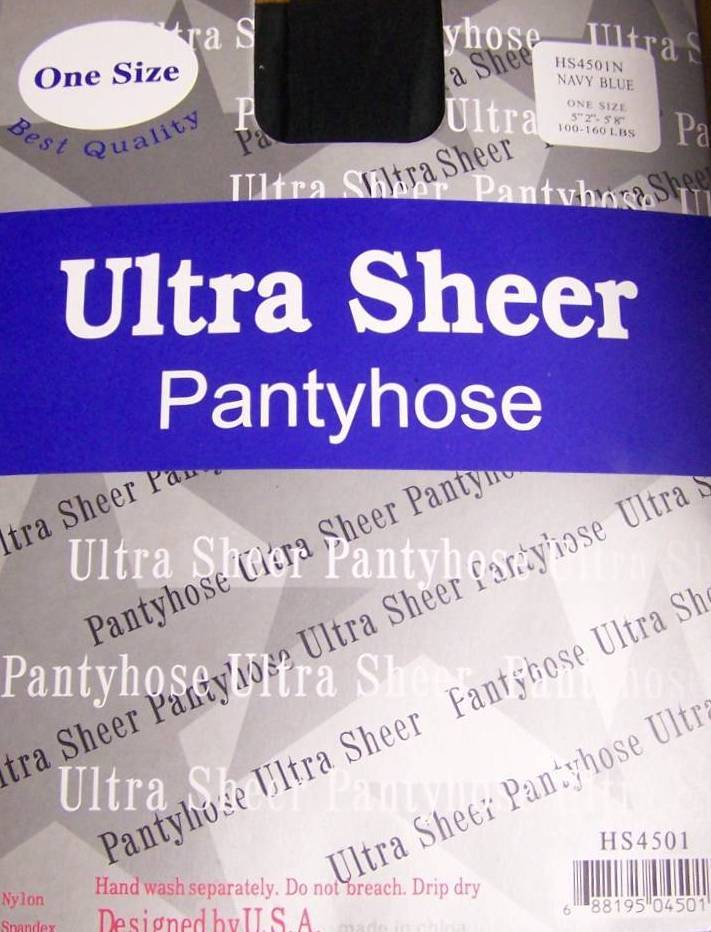 LOT OF 5-ONE SIZE  REGULAR  ULTRA SHEER PANTYHOSE 100~160 LBS,5'2"~5'8"--HS4501