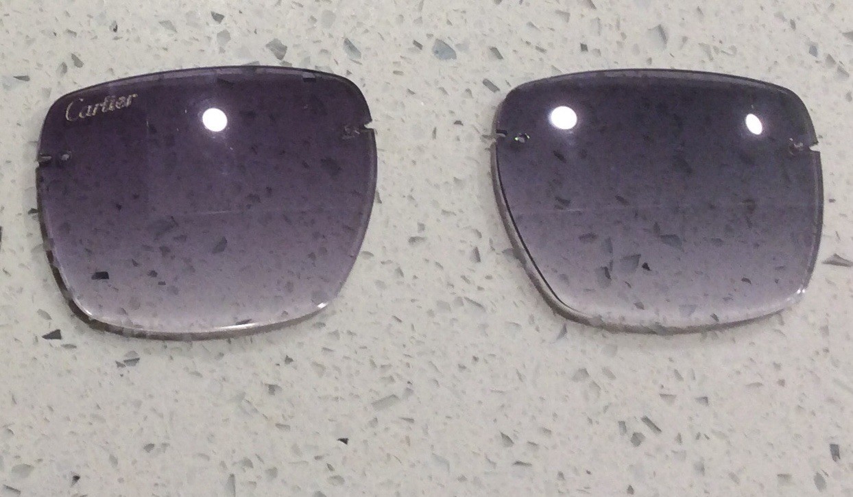 Grey Custom Replacement Lens That Fit Decor C Cartier Buffs Woods  Wires 44mm